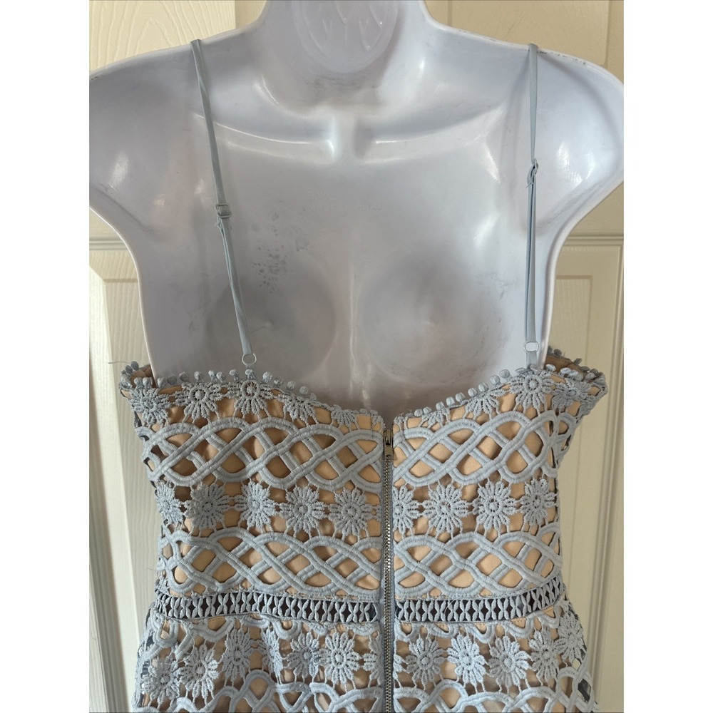Lulu's Blue Tiered Mini Eyelet Ballet Beachy Romantic Dainty Soft Girl Sz Large - Picture 6 of 8